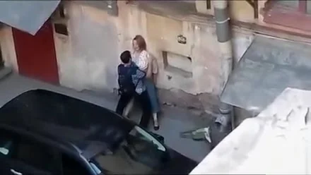 I caught a crazy couple having sex in the yard