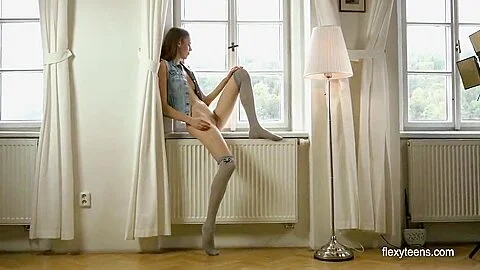 Anna Netrebko In Brunette Gymnast In Prague Spreading Legs