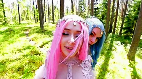 Elves ride dragons in the forest teaser creampie butt anal