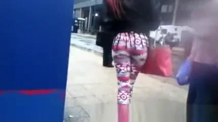 Redhead in tight leggings