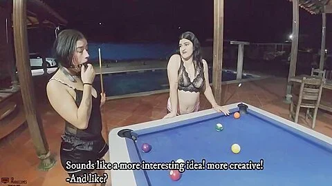 Sexy And Naughty Latina Lesbians With Sex Toys Eating Their Pussies On The Pool Table- Spanish Porn - Teaser Video