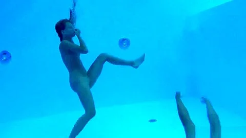 Swimming naked with sexy eurobabes