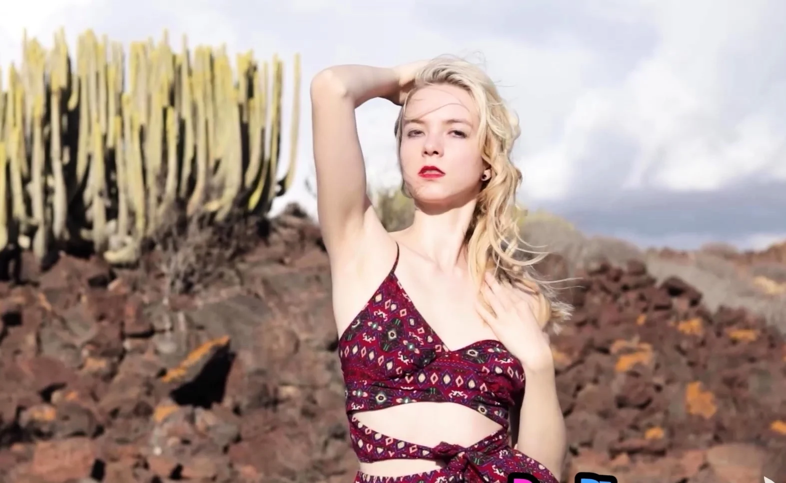 Petite blonde Emmi Wild exposed hot body