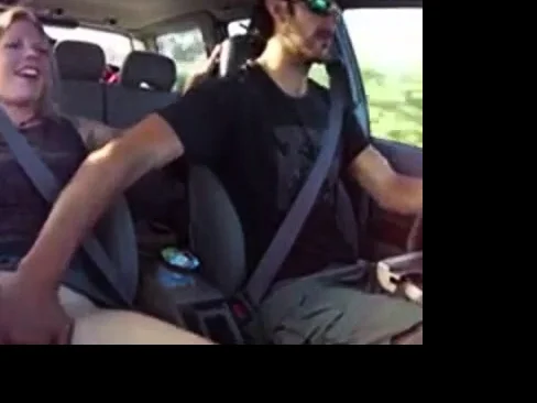 Blonde gets fingered till cum in the car