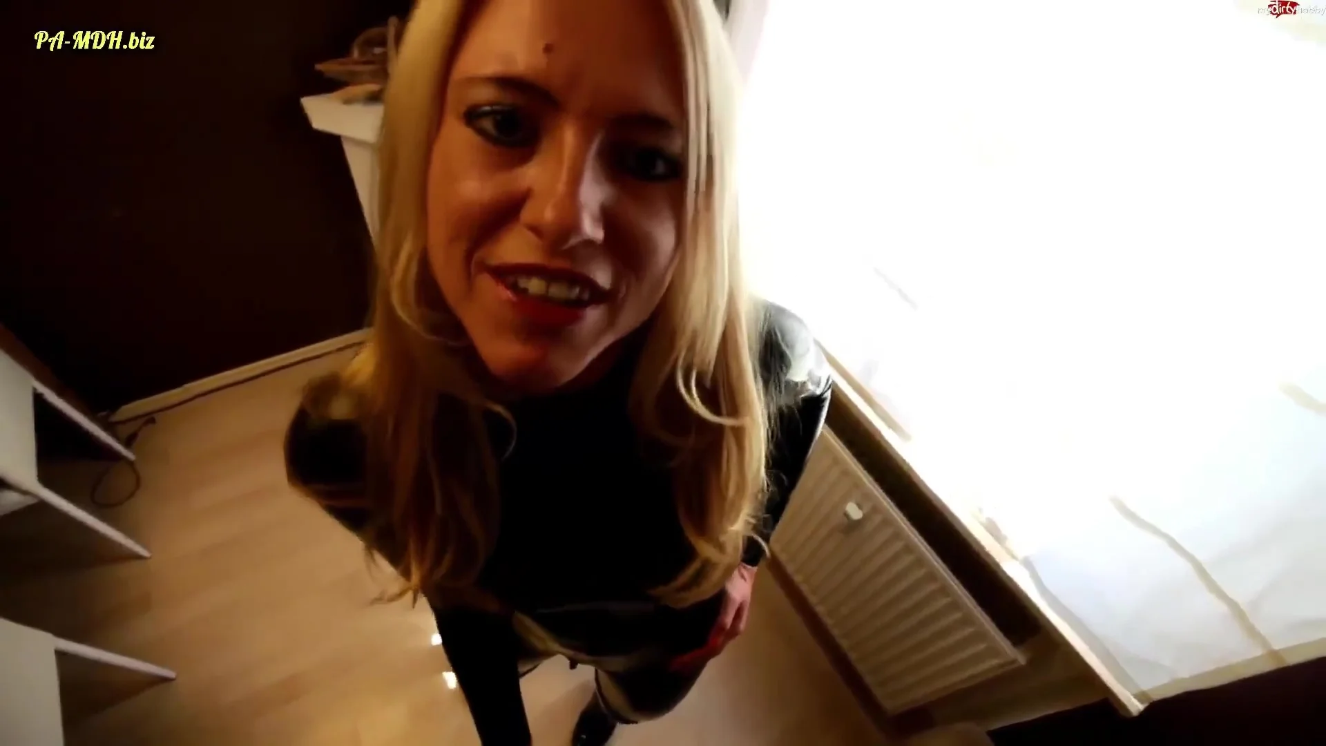 A latex outfit and a sexy blonde girl
