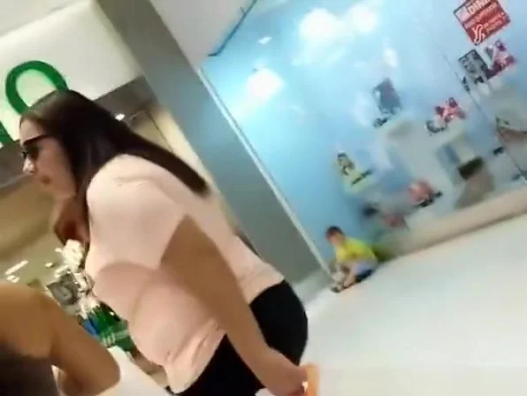 teen 18+ with chubby ass wearing gray leggings