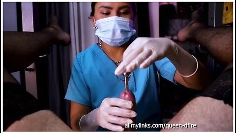 Edging & Sounding By Sadistic Nurse With Domina Fire And Verified Amateurs