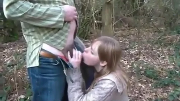 British Wife Cheating Outdoors