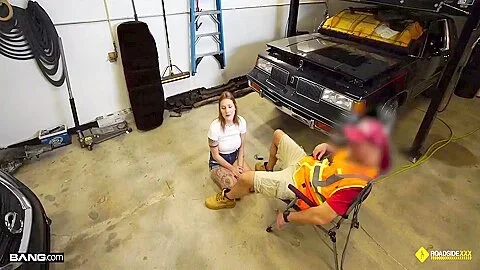 Roadside - Big Tits teen 18+ Tricked Into Sex By Mechanic 10 Min - Aria Kai