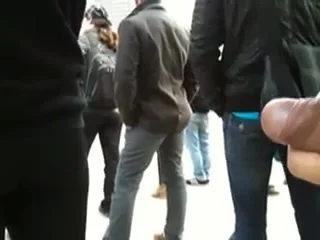 straight guy cumshot in public