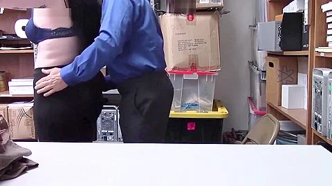 Lying chubby teen 18+ thief trades her pussy for freedom