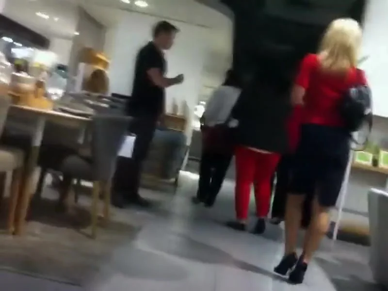 Leggy milf at the furniture store
