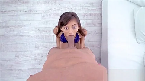 Extra small chick tries to fit a huge cock into herself