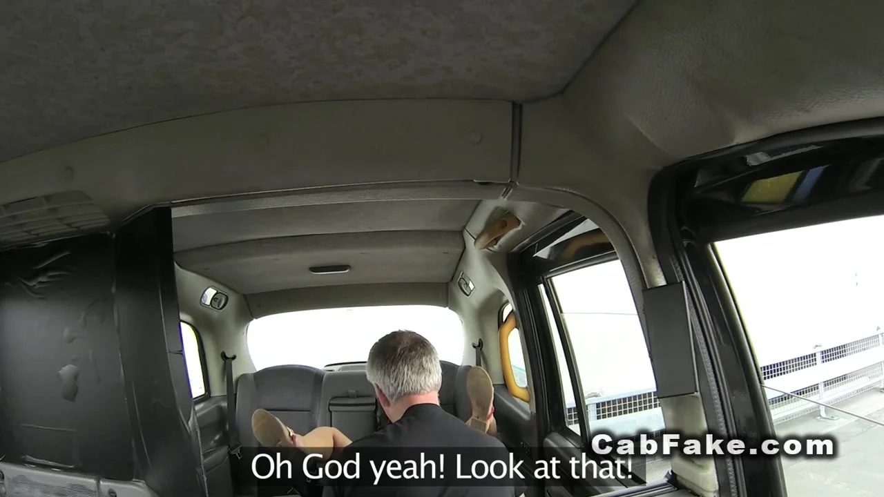 Brit amateur fucked from behind in cab