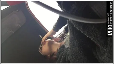 Teen Flashes Tits While Driving
