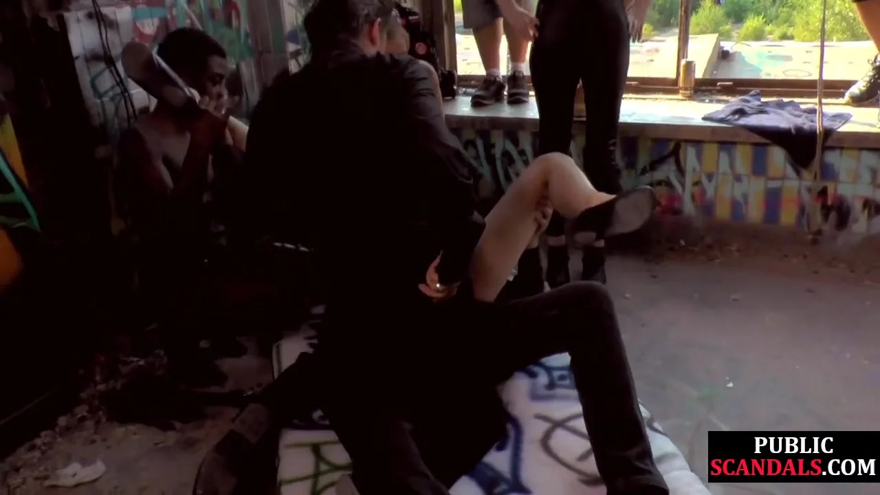 Slut fucked and humiliated in public