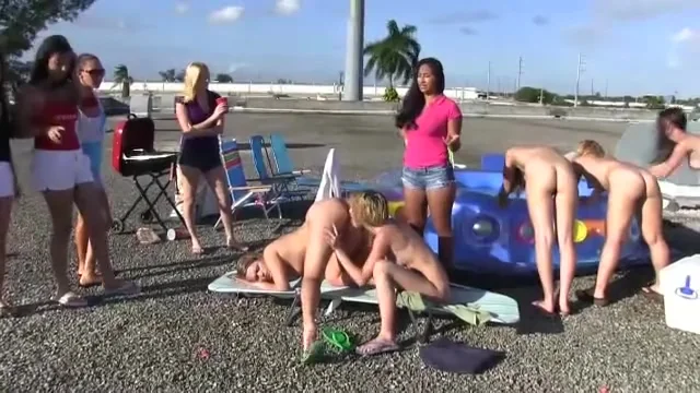 College initiation amateur lesbians
