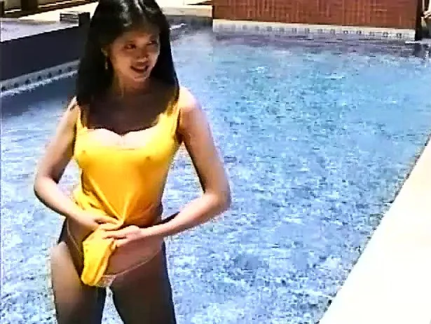 Ashley is good for some outside posing and showing her cute body