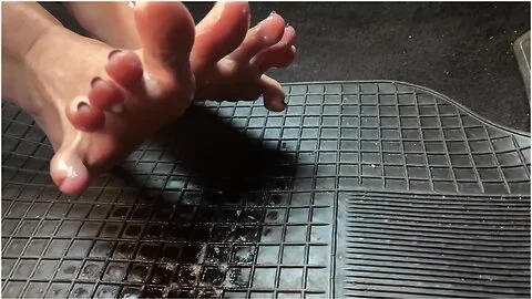 Cum Twice After-workout Car Footjob Tease