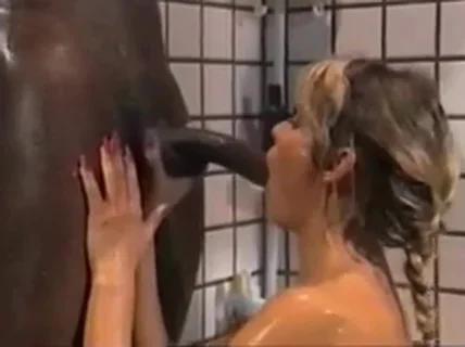 Silver Forrest fucks black tramp in the shower