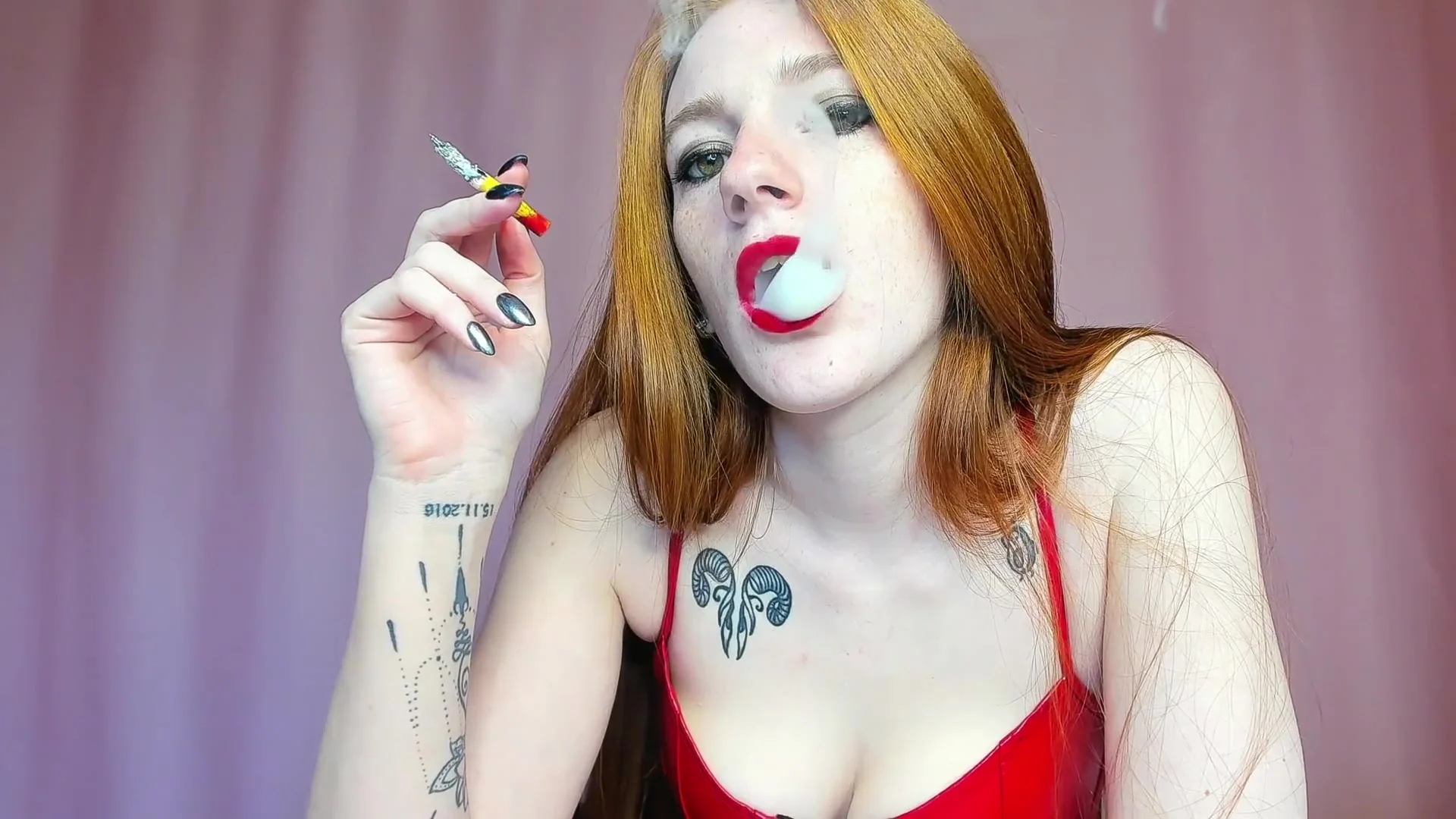 Redhead Smoking