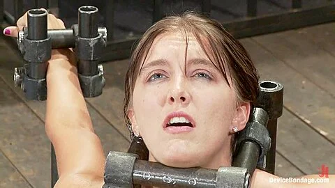 Alicia Stone Brutally bound, foot caned and made to cum over and over!
