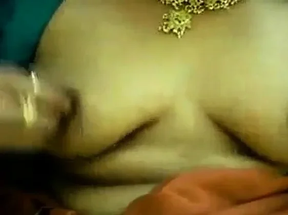 British Indian wife gives sexy strip. cum on tits