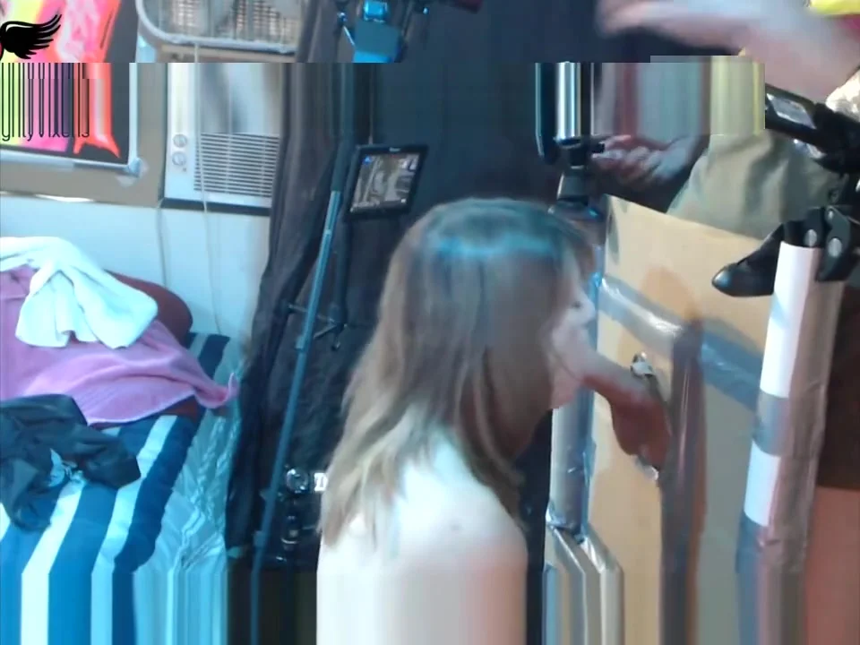 Britanny Stevens sucks my cock in the Gloryhole trainer then gets fucked :)