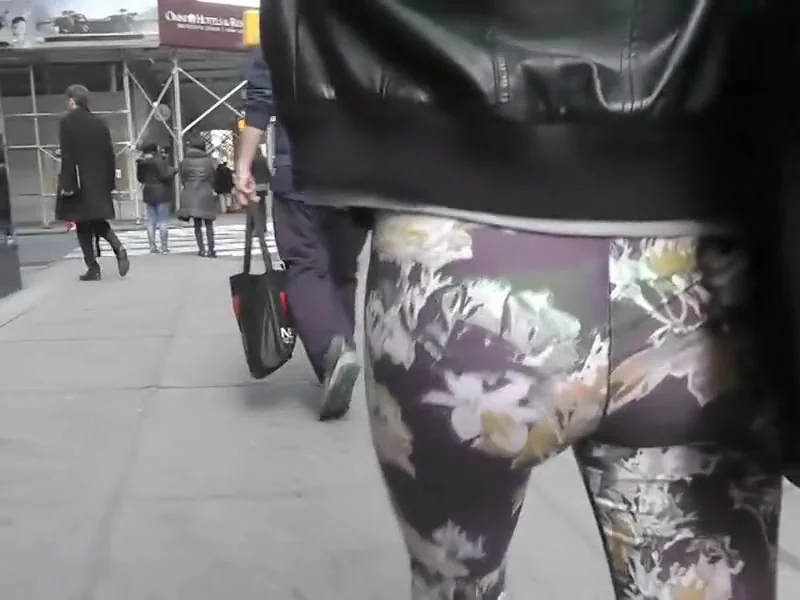 Ginger girl in floral pants