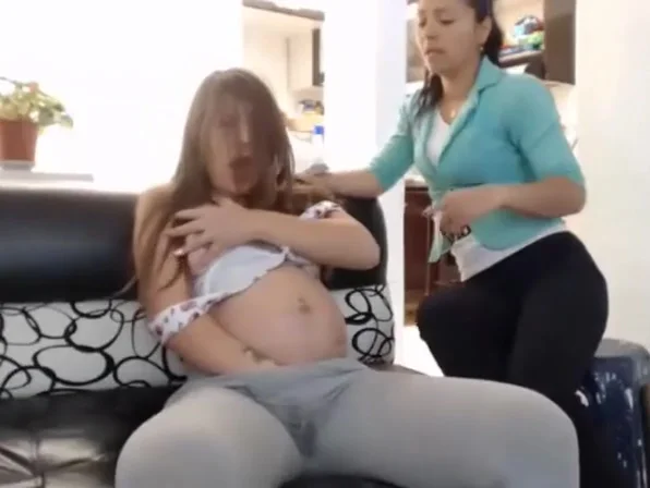 Shes pregnant and masturbated again in front of Step mother