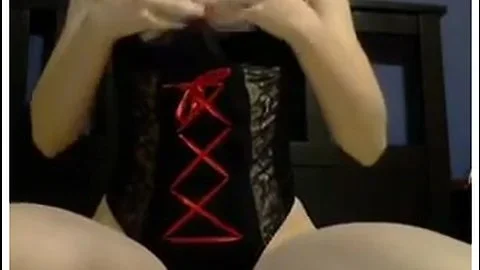 Girl with Dildo in Chastitybelt