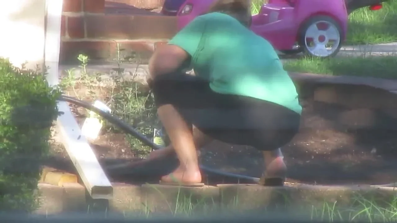 Polish Neighbor's ass and feet closeup