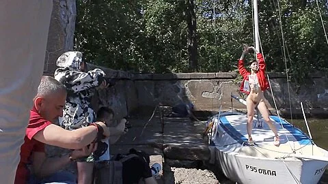 Nude Shooting On A Boat. Live Video
