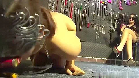Femdom female slave