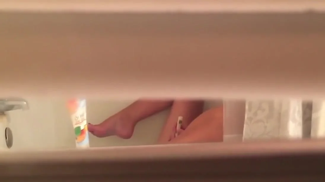 Bathroom spy (Step sister caught masturbating)