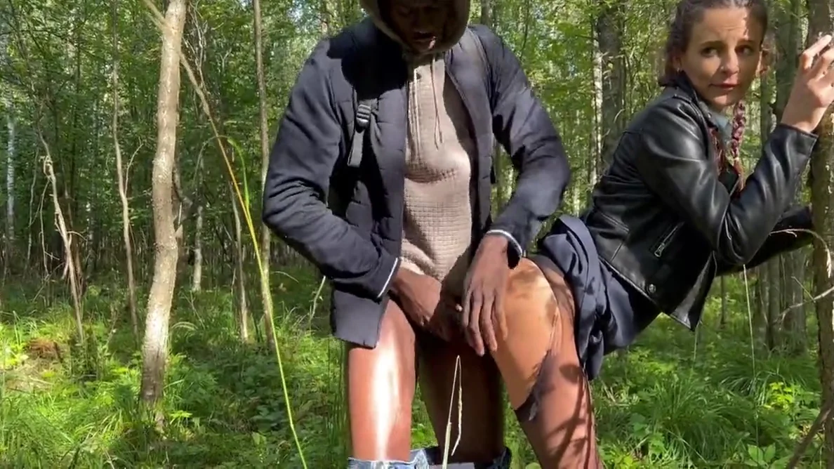 Black Guy Fucks A In The Bushes