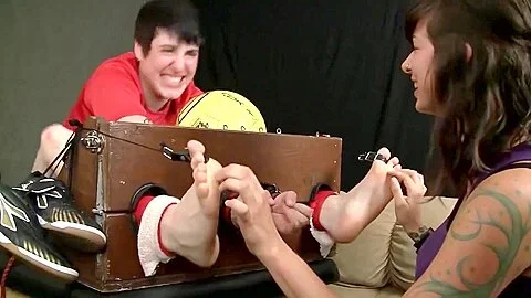 Lesbian tickles girlfriend