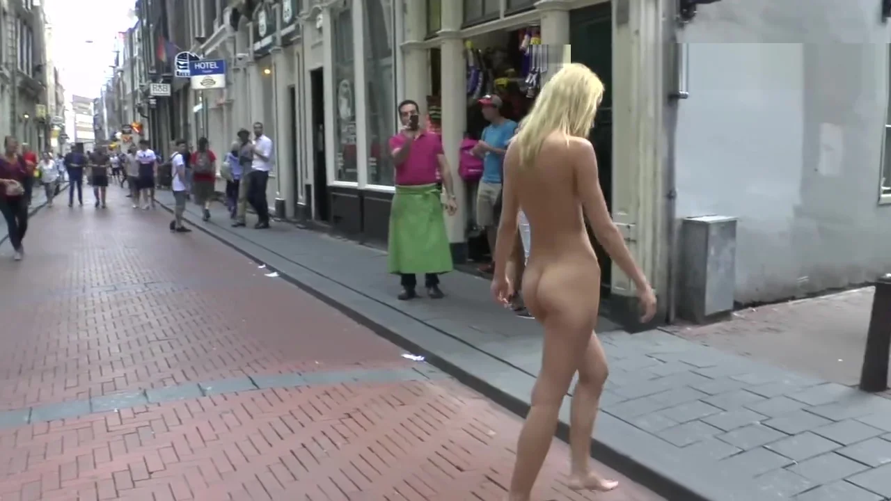 Nude women walking around in Amsterdam