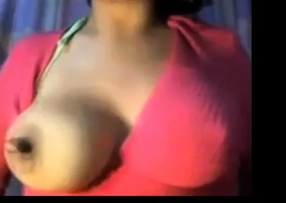 Big tits babe teasing with her huge nipple