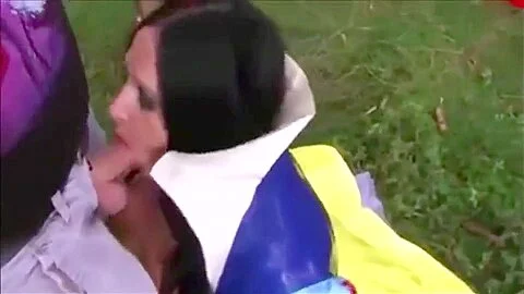 The Bj Lady - Latex Sucking Cock & Handjob