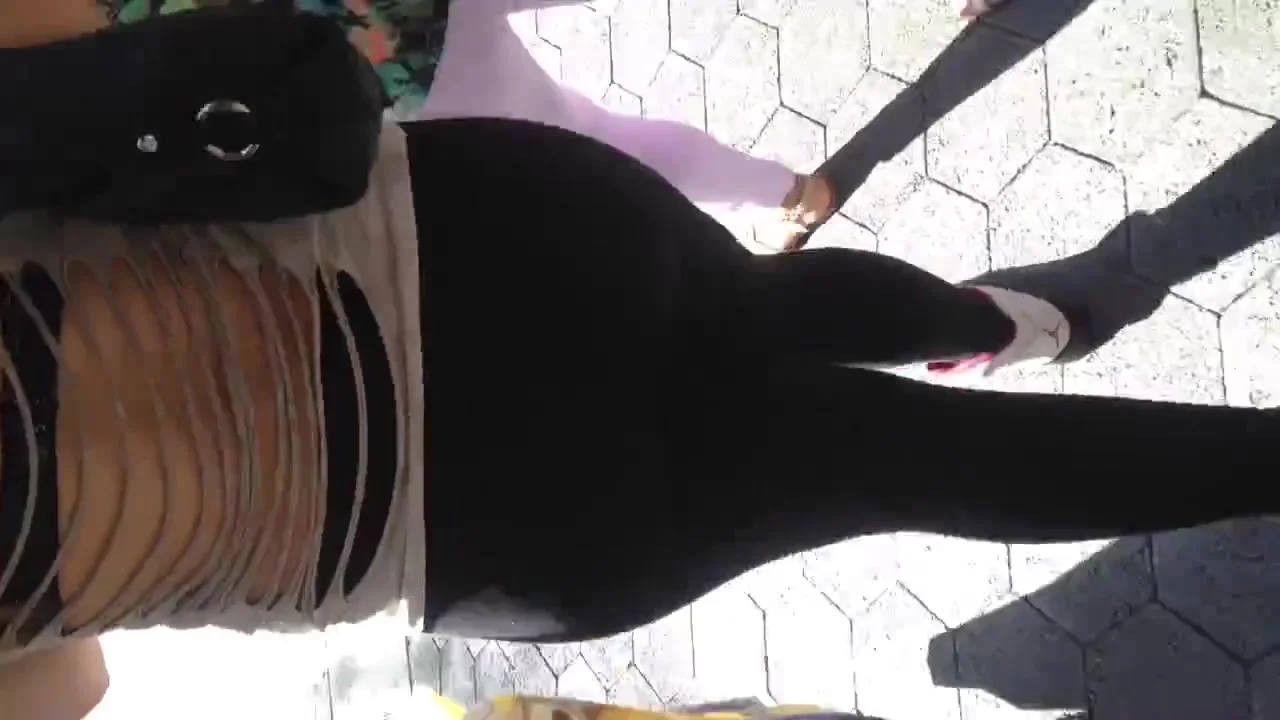 Fat Mexican ass in see thru leggings white thong