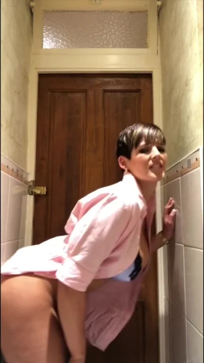 FUCKING MY DILDO IN THE LOCAL PUB XXX