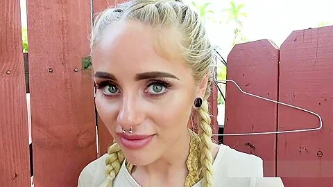 Hot Blonde Bangs Stranger In Abandoned House
