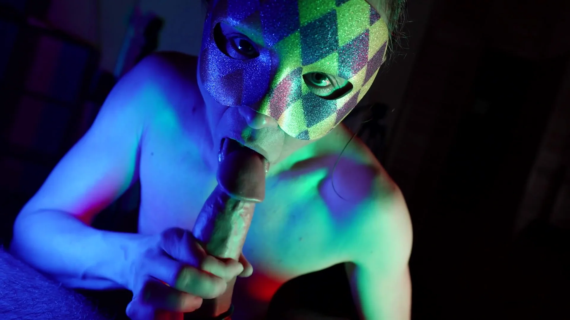 Egg Fetish Masked Woman Sucks Testicles And Swallows Cum From Big Cock