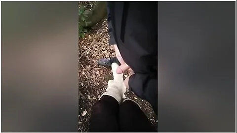 He Followed Me In The Street And I Let Him Cum On My Boots In Public Park And Filmed Cumshot