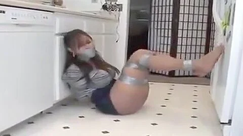 Taped in the kitchen