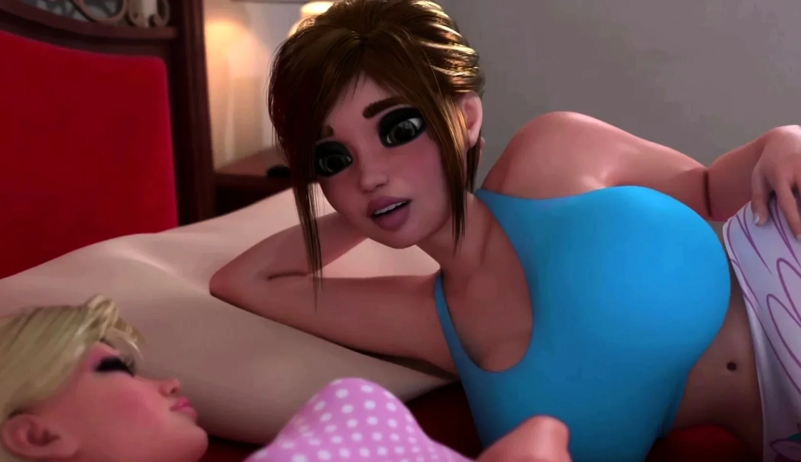 3D FUTANARI Mother and Daughter XXX Family Blow Animation
