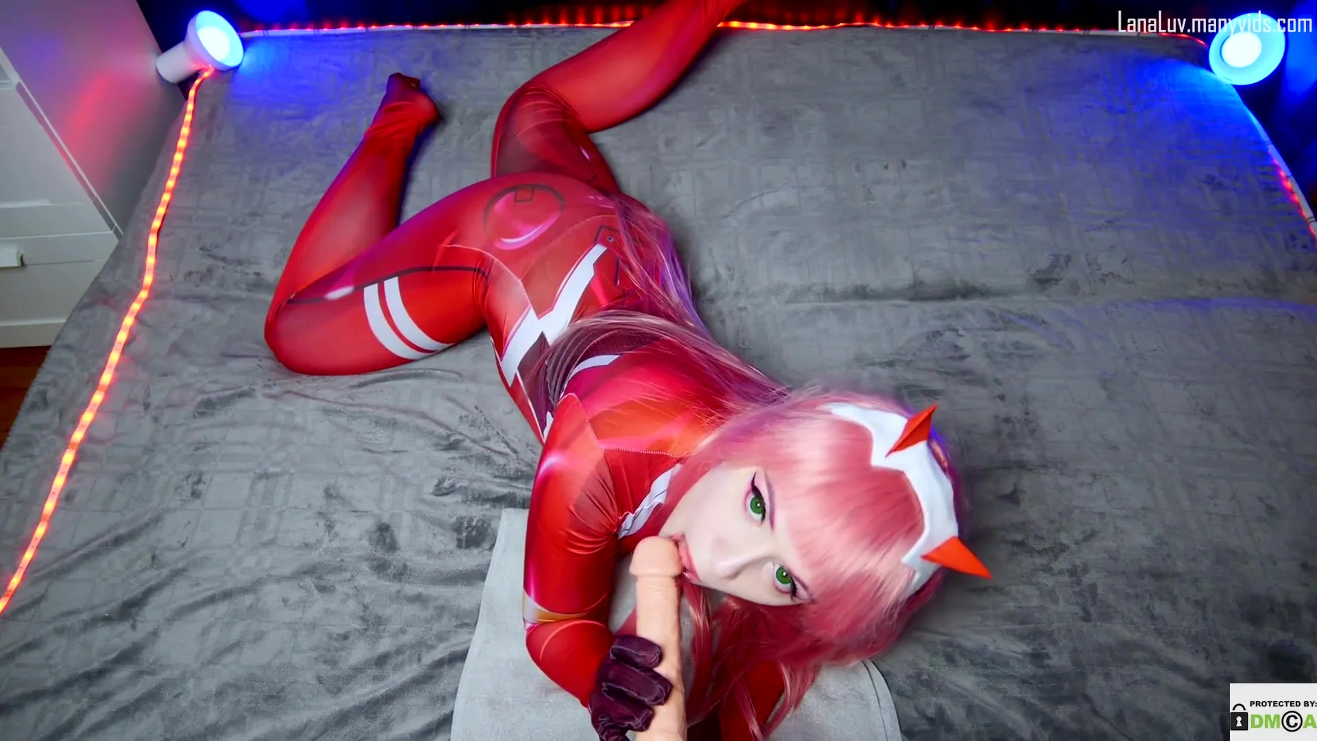 Zero Two Cosplay Blowjob And Oral Creampie Cum In Mouth - Lana Luv