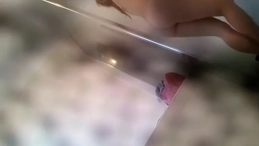 My brunette stepsister enjoys washing her steaming hot titties