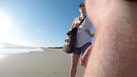 Nude Male Talk on a Clothed Beach
